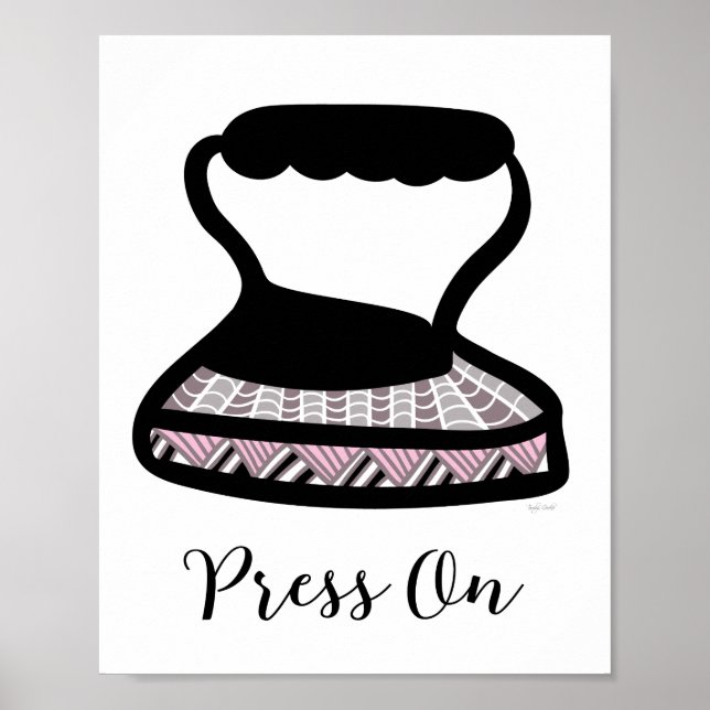 Vintage Eisen Wäscheservice Wand an Wand Poster (Vorne)