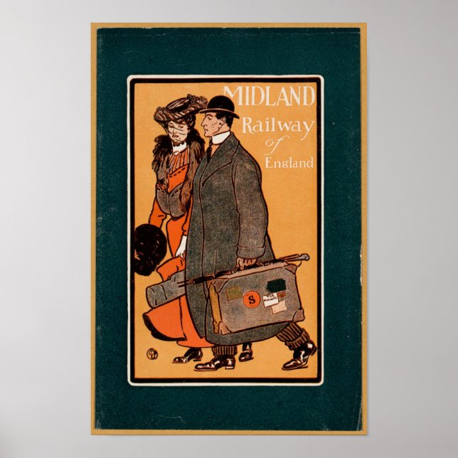Vintage Eisenbahn in England Poster (Vorne)