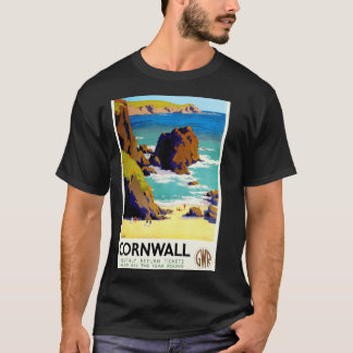 Vintage Eisenbahn mit großem Western nach Cornwall T-Shirt