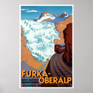 Vintage Eisenbahn - Schweiz Reisen Poster