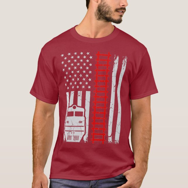 Vintage Eisenbahn T-Shirt (Vorderseite)