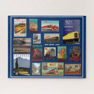 Vintage Eisenbahnwerbung Puzzle
