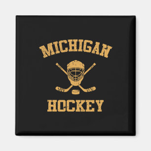 Vintage Eishockey aus Michigan Magnet