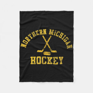 Vintage Eishockey aus Nordmichigan Fleecedecke