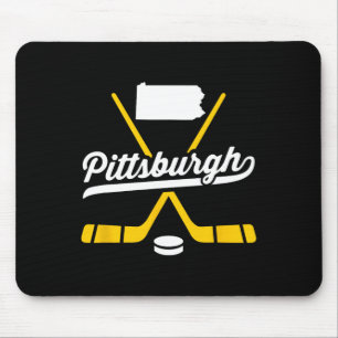 Vintage-Eishockeyschläger Pittsburgh Sportteam F Mousepad