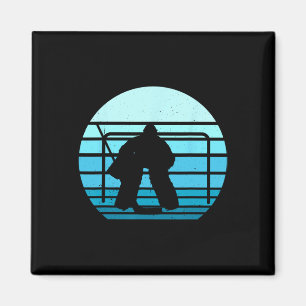 Vintage-Eishockeyspieler Blaues Eishockeyteam Retr Magnet