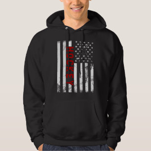 Vintage-Eishockeyspieler größter Fan USA Amerikane Hoodie