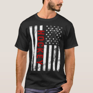 Vintage-Eishockeyspieler größter Fan USA Amerikani T-Shirt