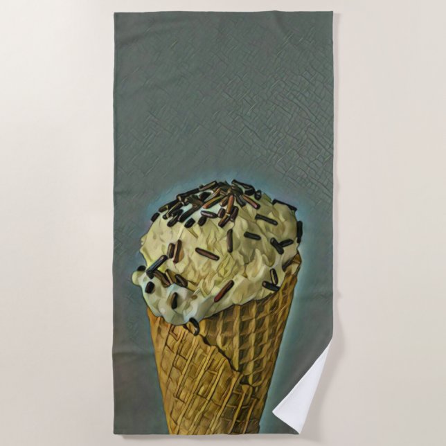 Vintage Eiskunst Strandtuch (Vorderseite)