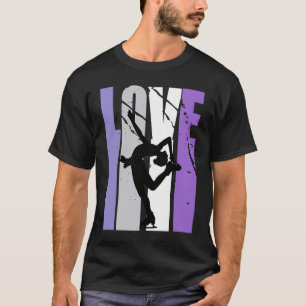 Vintage Eislaufen Live Love Eislauf Coach Damen T-Shirt