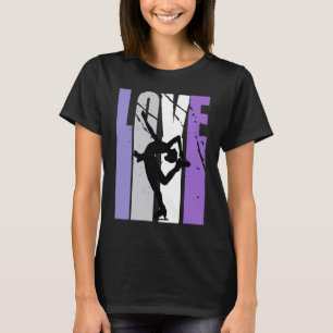 Vintage Eislaufen Live Love Eislauf-Trainer Wo T-Shirt