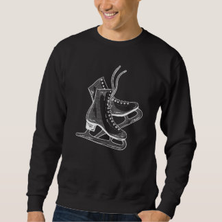 Vintage-Eisschlittschuhe Eisläufer Eiskunstlauf Sweatshirt