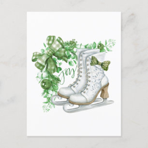 Vintage-Eisschuh Joy Postkarte