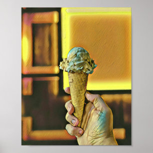 Vintage Eistüte Poster