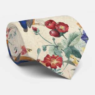 Vintage Eisvogel-Vögel TierRedoute BlumenKrawatte Krawatte