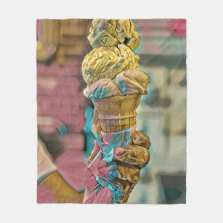Vintage-Eiswaffel Fleecedecke