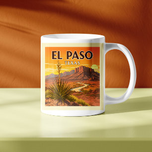 Vintage El Paso Texas Kaffeetasse