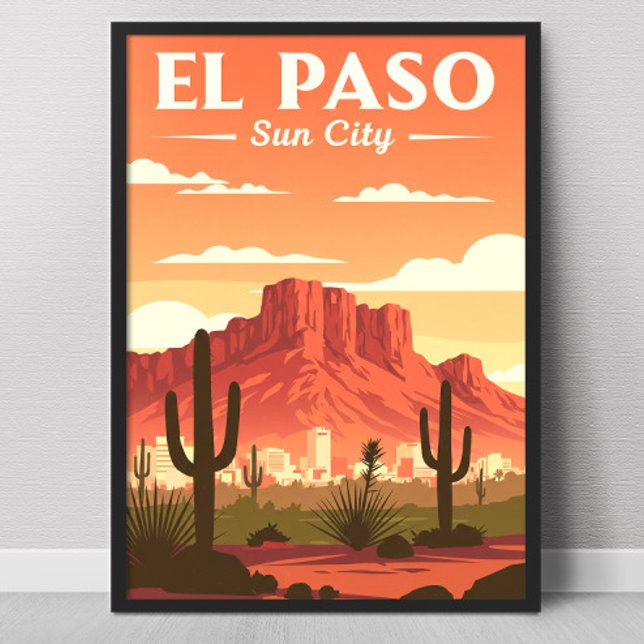 Vintage El Paso Texas Poster (Von Creator hochgeladen)