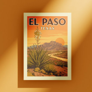 Vintage El Paso Texas Postkarte