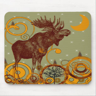 Vintage-Elch-Geschenke Mousepad