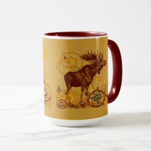 Vintage-Elch-Geschenke Tasse