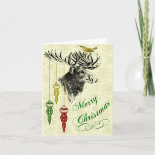 Vintage Elche und Ornamente Weihnachten Briefmarke