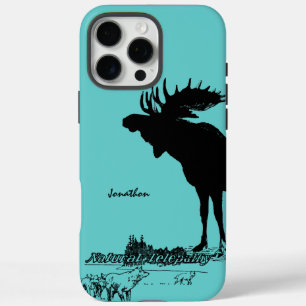 Vintage Elche und Wolf - Wildlife Choose Color iPhone 16 Pro Max Hülle
