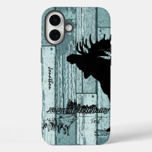 Vintage Elche und Wolf Wildlife iPhone 5 Fall 16 Plus Hülle