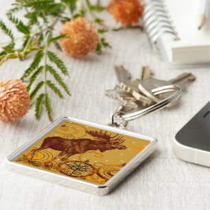 Vintage Elchgeschenke Schlüsselanhänger