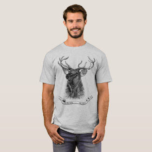 Vintage-Elchkopf Herren Spaß T-Shirt