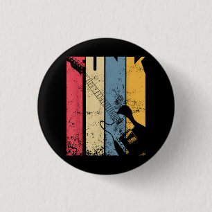 Vintage Electric Guitar Funk Musikfans Button