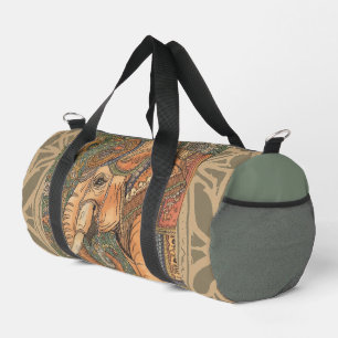 Vintage-Elefant, Antiker Elefant, Motiv Kunst Duffle Bag