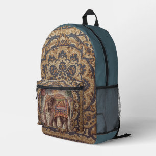 Vintage-Elefant, Antiker Elefant, Motiv Kunst Prin Bedruckter Rucksack