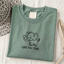 Vintage-Elefanten-Liebeszitat Unisex-Grafik-T-Shir T-Shirt