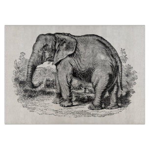 Vintage-Elefanten personalisierte Elefanten Tiere Schneidebrett
