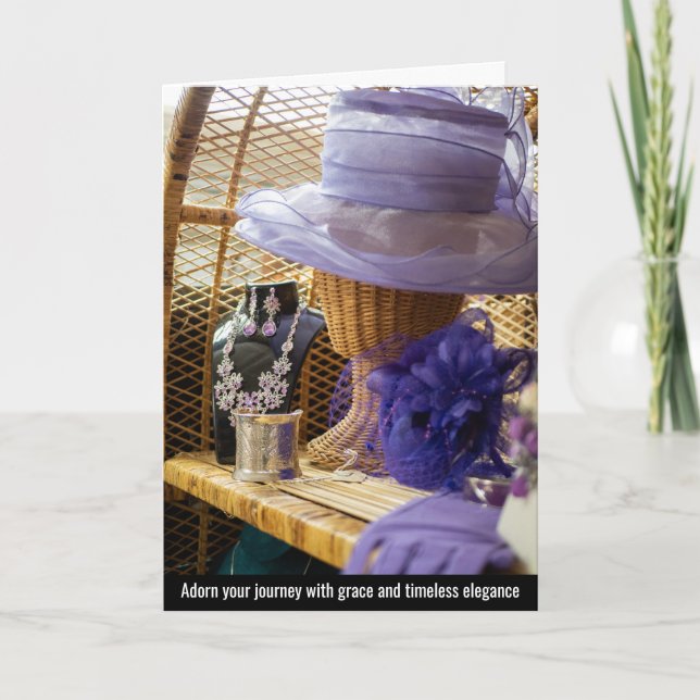 Vintage Elegance Dankeskarte (Vorderseite)