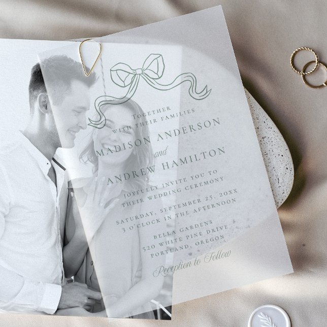 Vintage Elegance Sage Green Bow Wedding (Von Creator hochgeladen)
