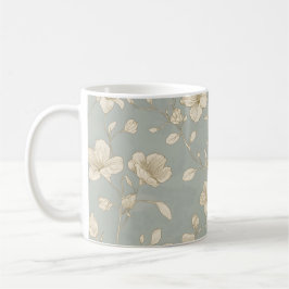 Vintage Elegant Botanical Line Art Kaffeetasse