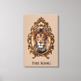 Vintage Elegant Brown Lion King Retro Vater Leinwanddruck