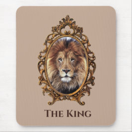 Vintage Elegant Brown Lion King Retro Vater Mousepad
