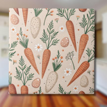 Vintage Elegant Carrots with Blossoms and Tiny Egg