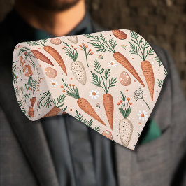 Vintage Elegant Carrots with Blossoms and Tiny Egg Krawatte