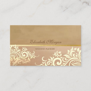 Vintage Elegant, Chic, Goldene Spitze Visitenkarte