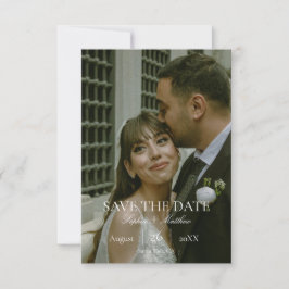 Vintage Elegant Custom Photo Wedding Save The Date