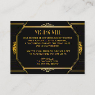 Vintage Elegante Art Deco  Begleitkarte