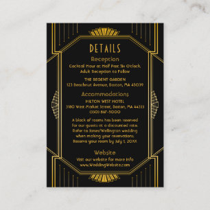 Vintage Elegante Art Deco  Begleitkarte