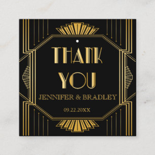 Vintage Elegante Art Deco Quadratische Visitenkarte