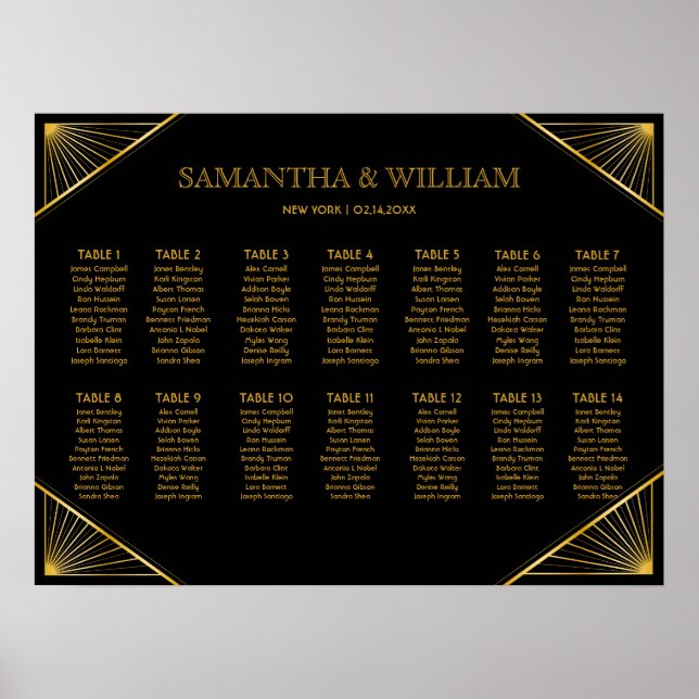 Vintage Elegante Art Deco Schwarzes Meer Poster (Vorne)