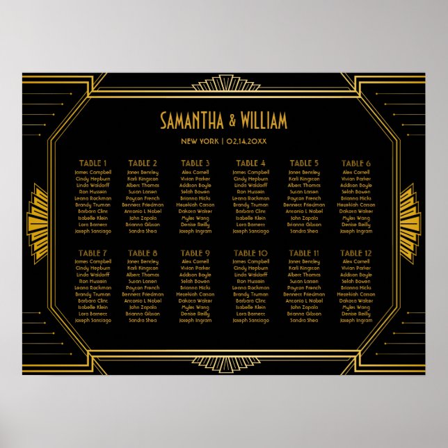 Vintage Elegante Art Deco Schwarzes Meer Poster (Vorne)