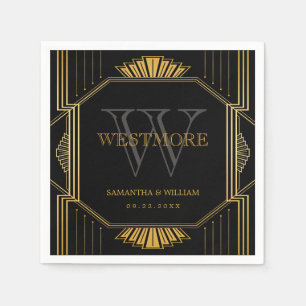 Vintage Elegante Art Deco Serviette